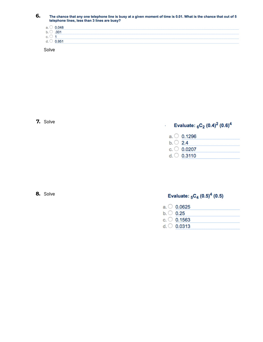 Algebra 2 Binomial Distribution – Quiz Shop