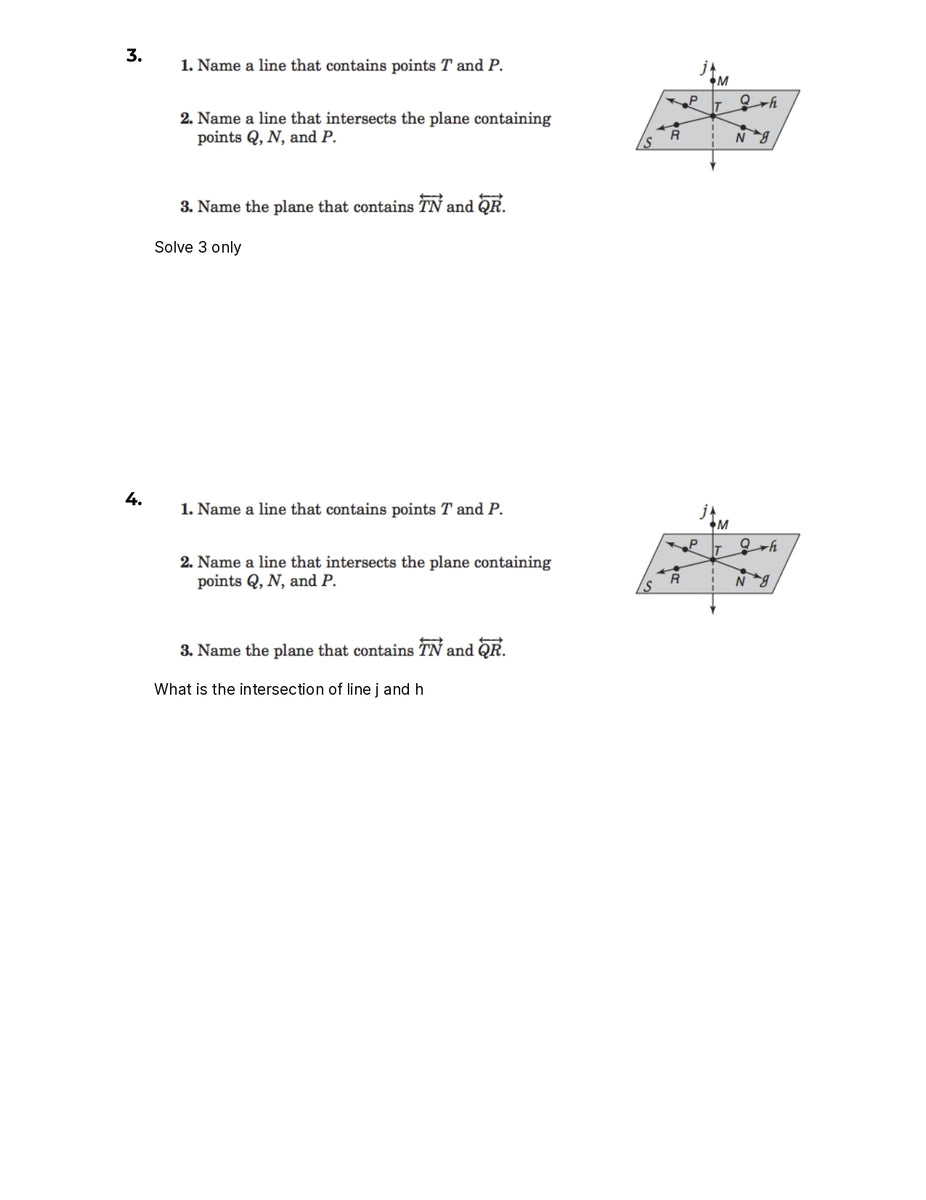 Points Lines And Planes – Quiz Shop