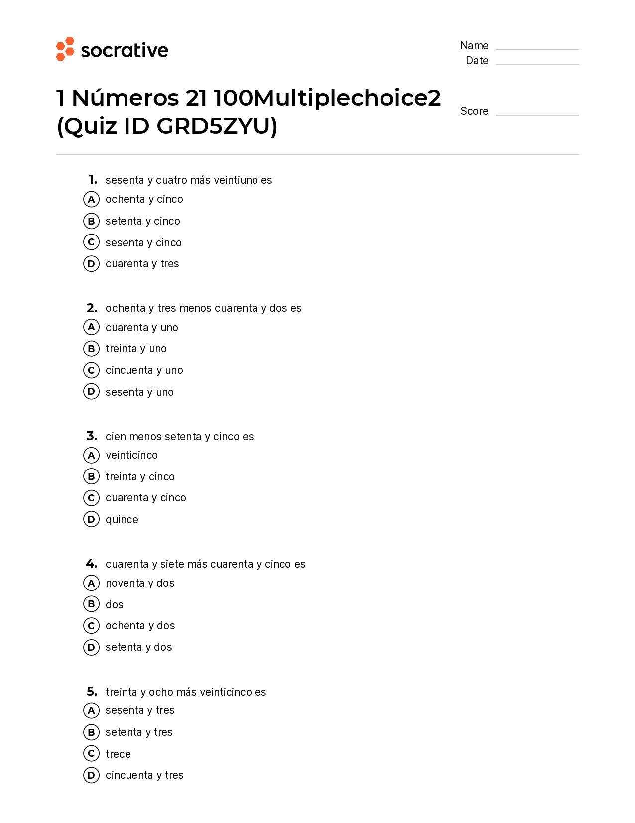 1 Números 21 100Multiplechoice2