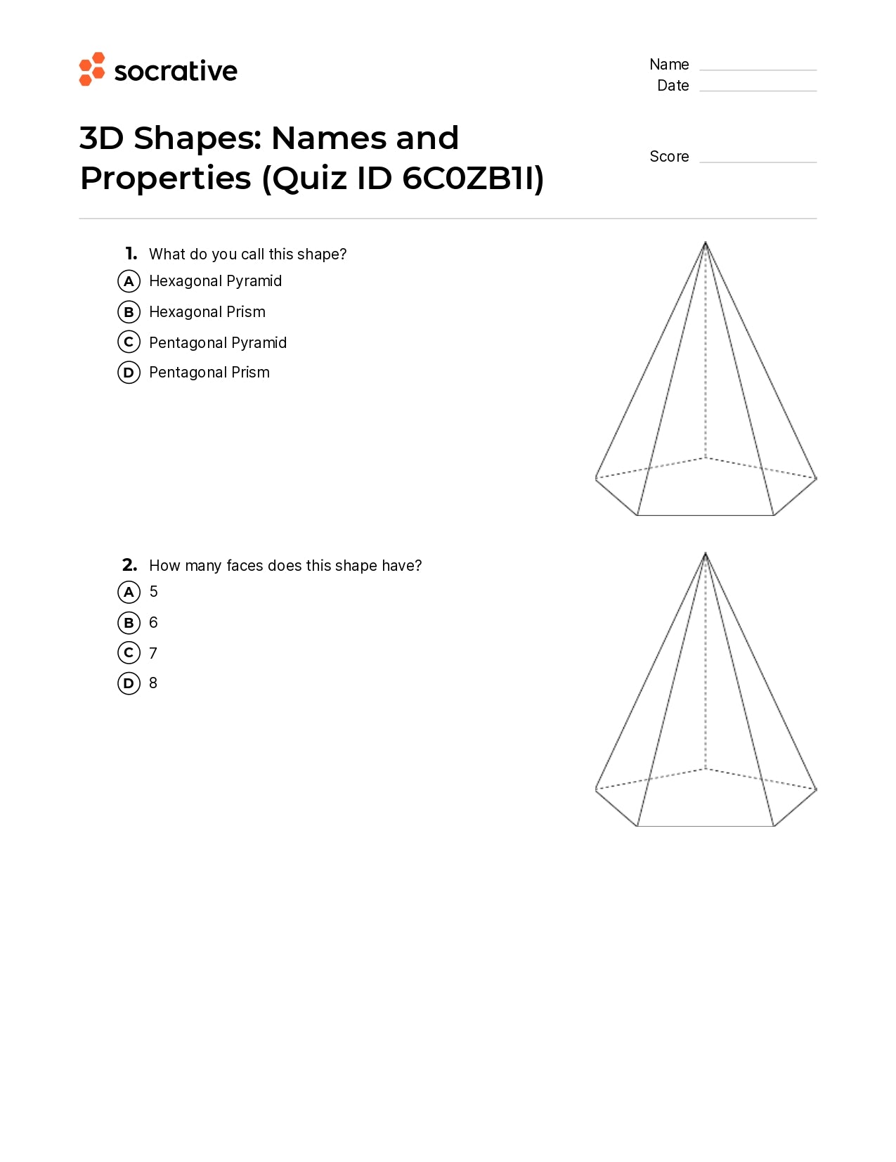 3D Shapes Names And Properties