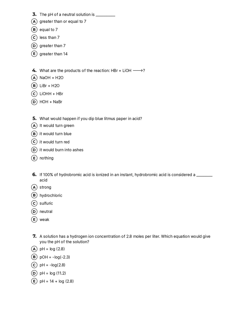Acid-Base Chemistry And Ph – Quiz Shop