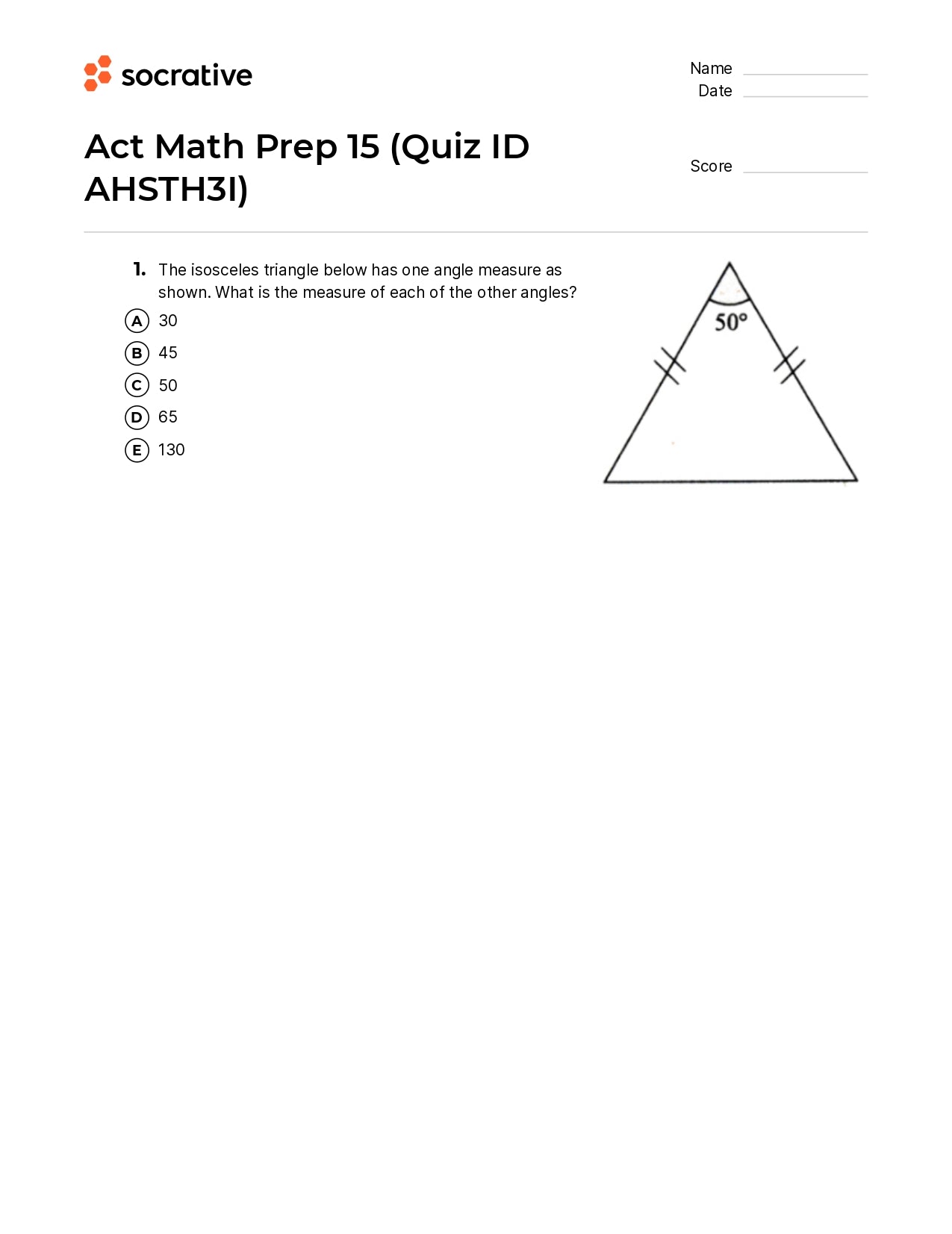 Act Math Prep 15