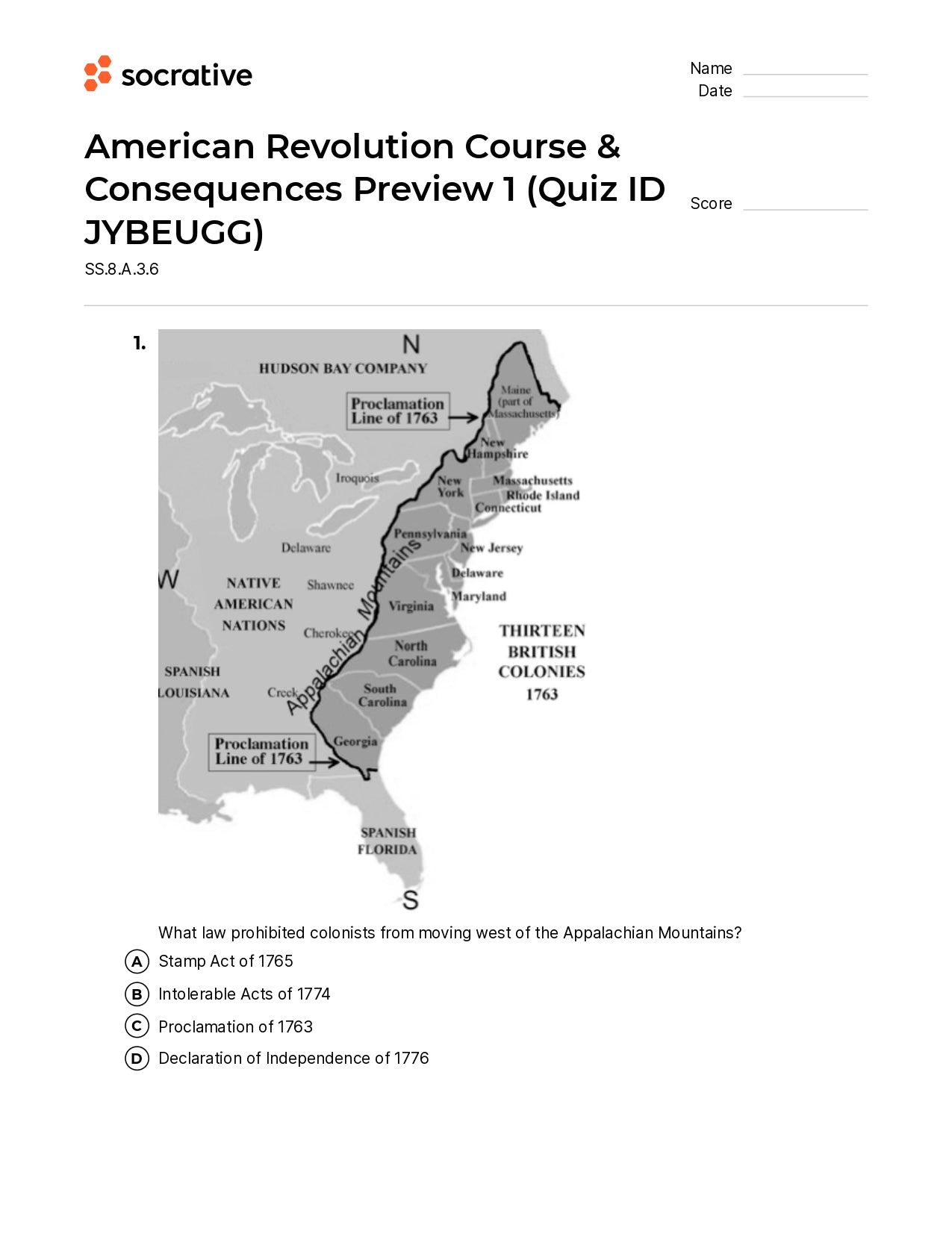 American Revolution Course & Consequences Preview 1