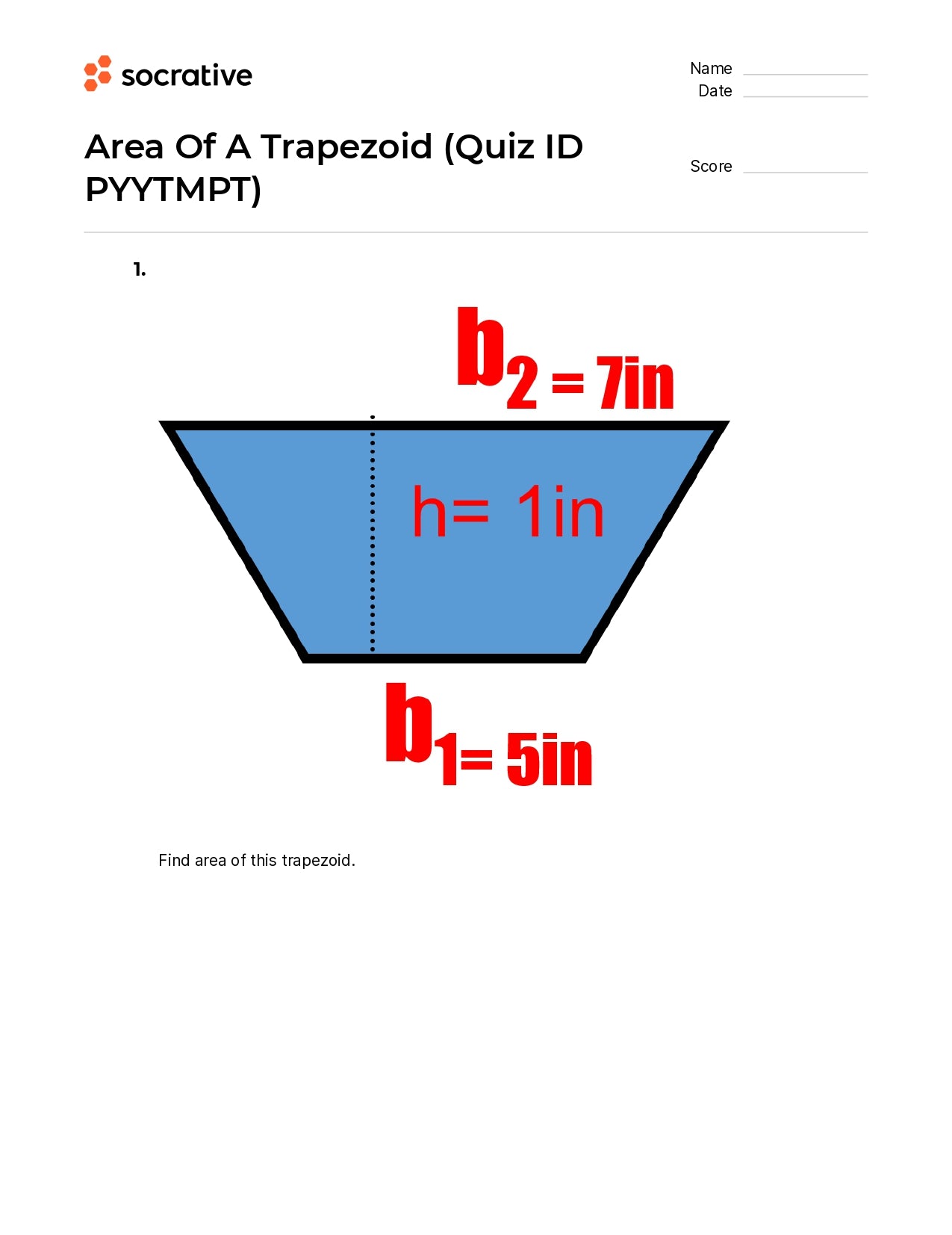 Area Of A Trapezoid