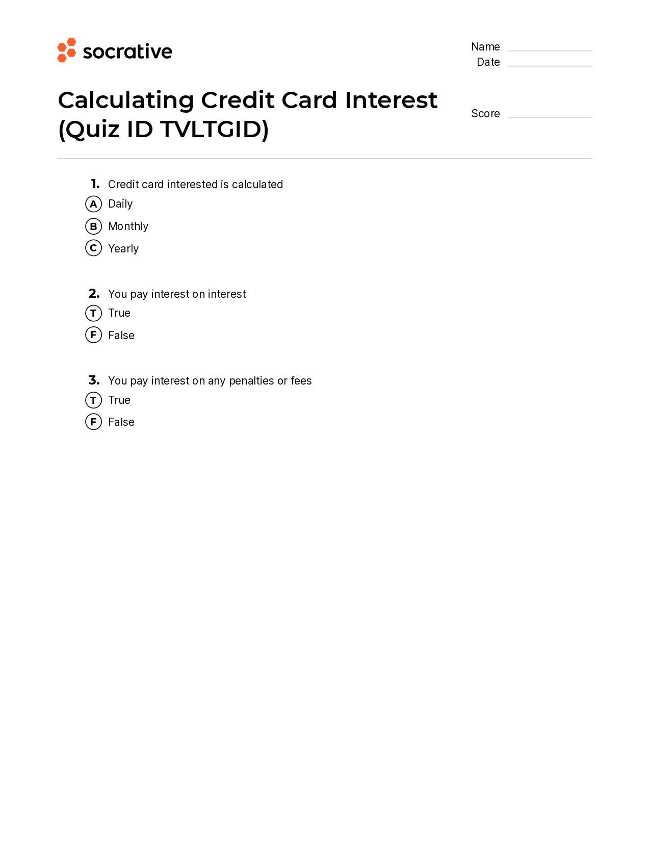 Calculating Credit Card Interest