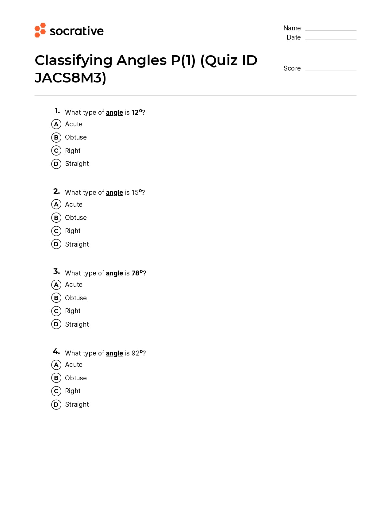 Classifying Angles P(1)