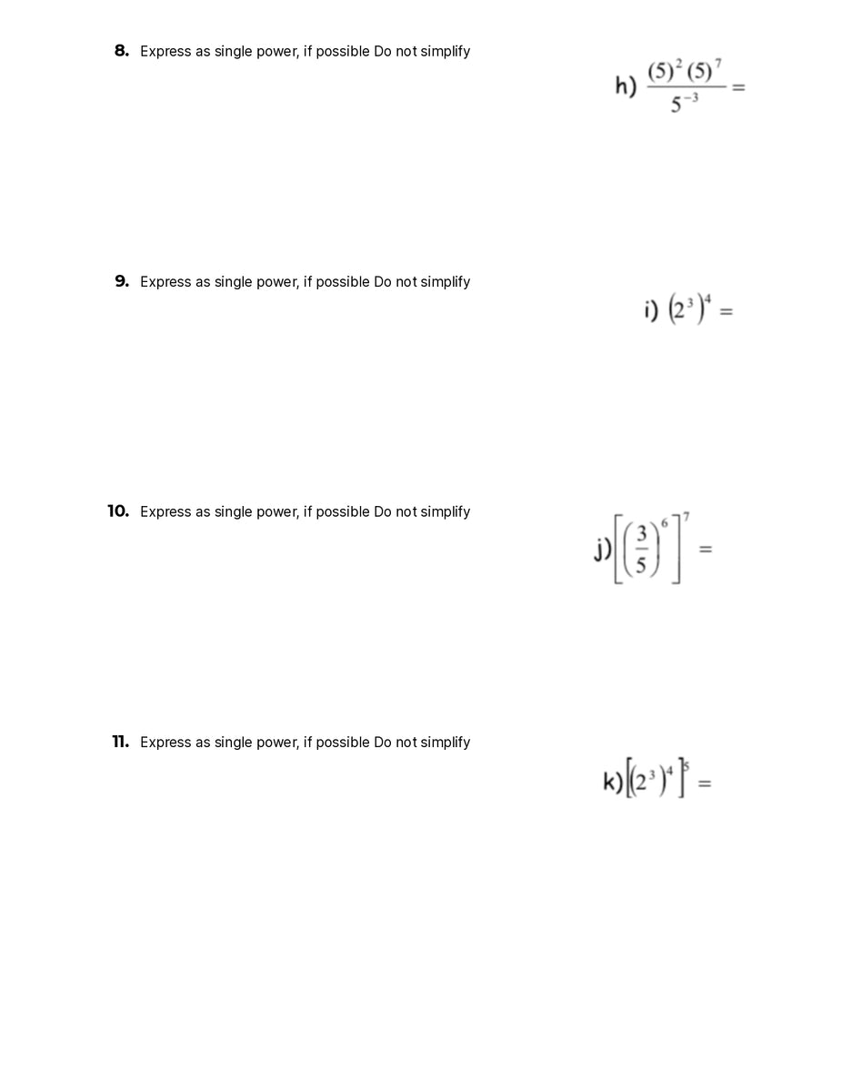 Dealing With Exponent Test – Quiz Shop