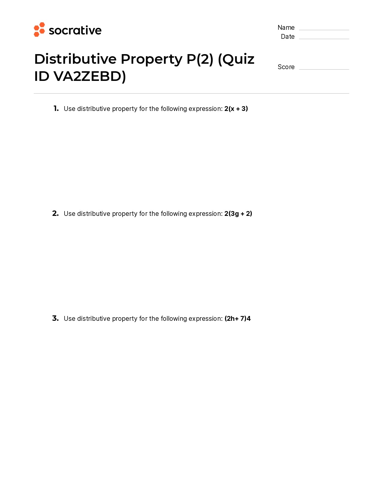 Distributive Property P(2)