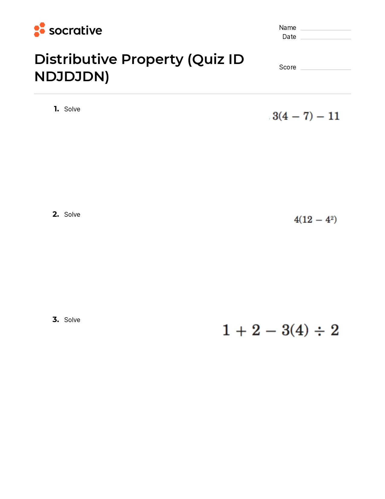 Distributive Property