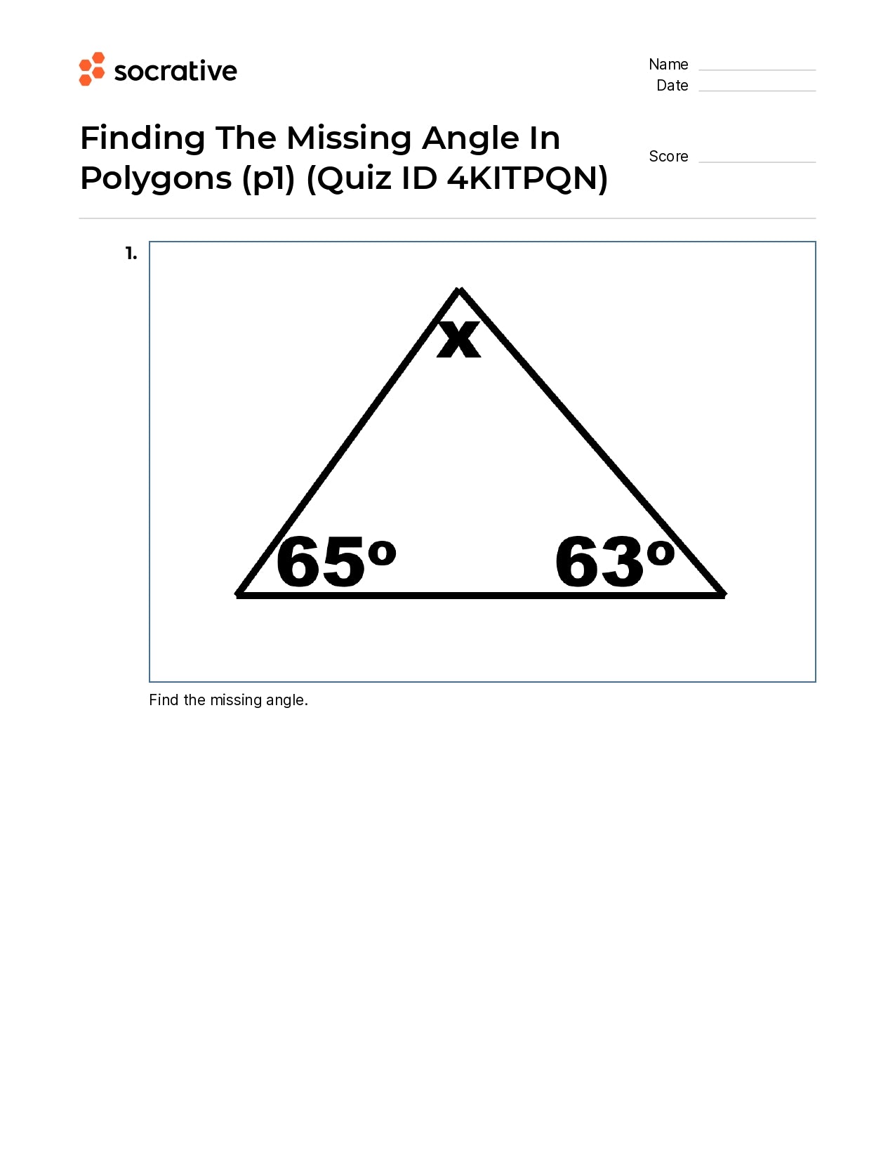 Finding The Missing Angle In Polygons (P1)