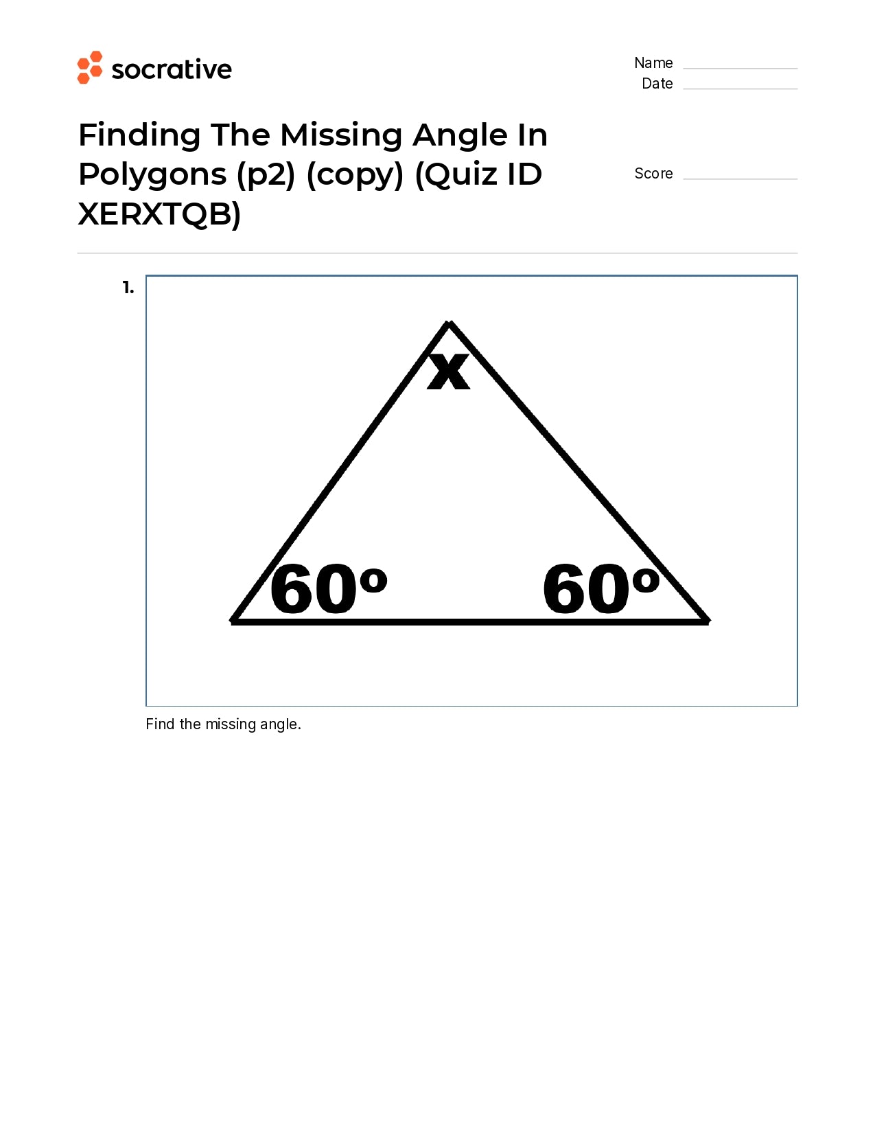 Finding The Missing Angle In Polygons (P2)