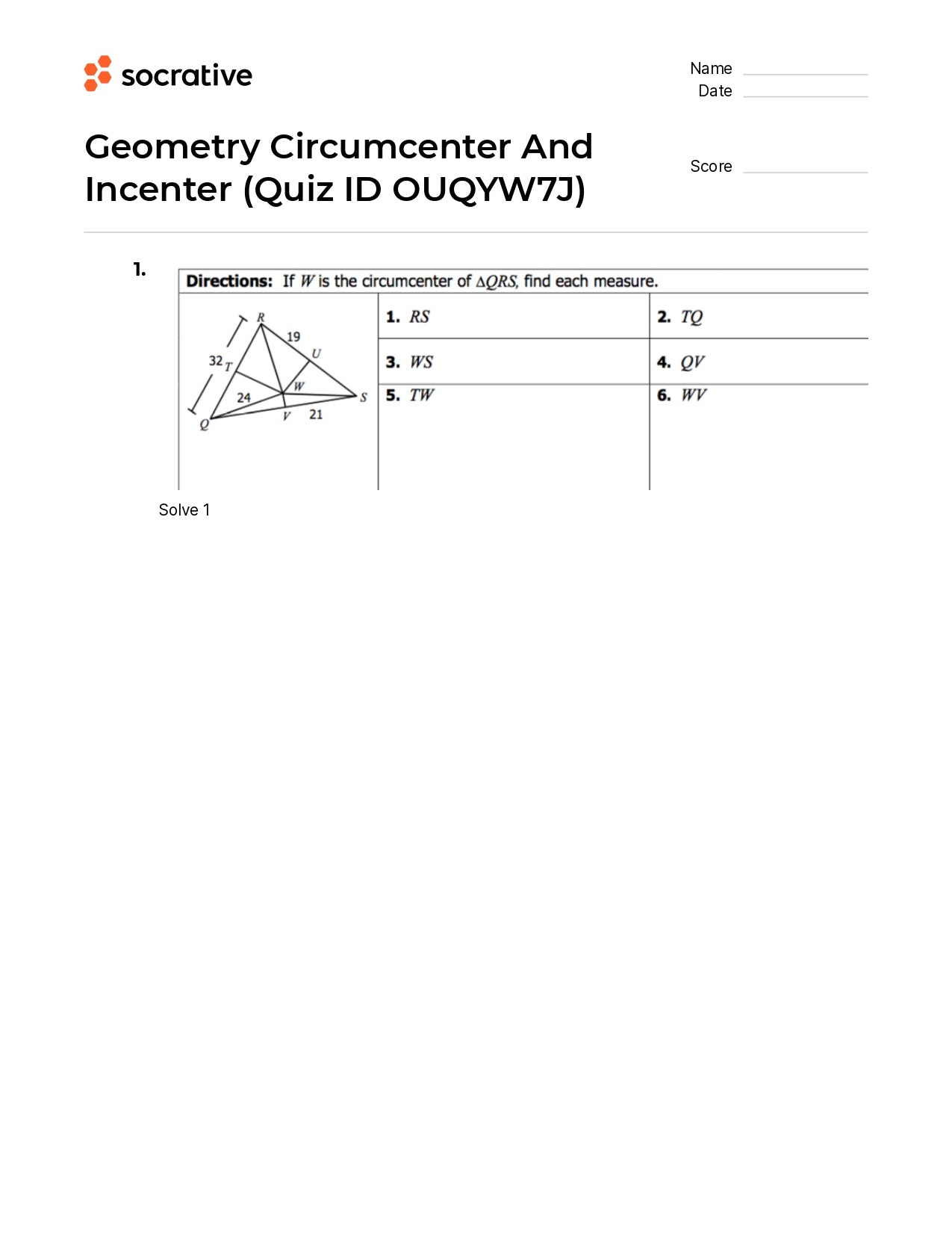 Circumcenter And Incenter