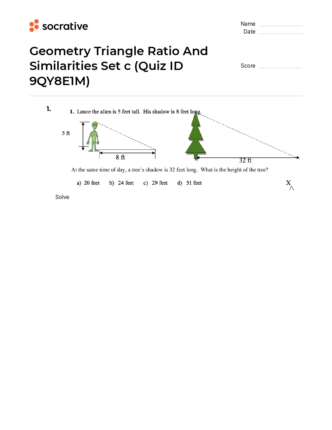 Geometry Triangle Ratio And Similarities Set C