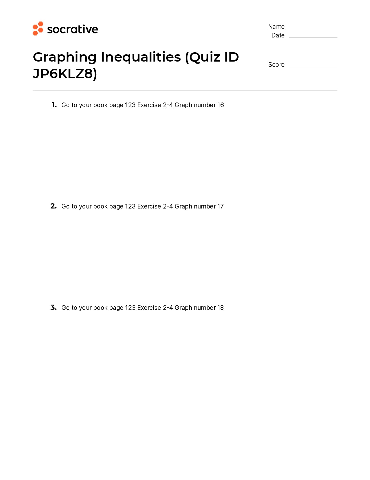 Graphing Inequalities