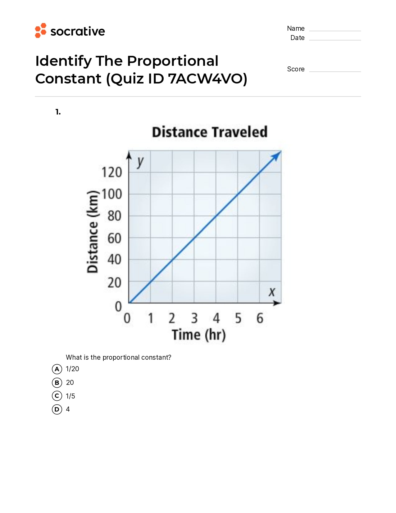 Identify The Proportional Constant