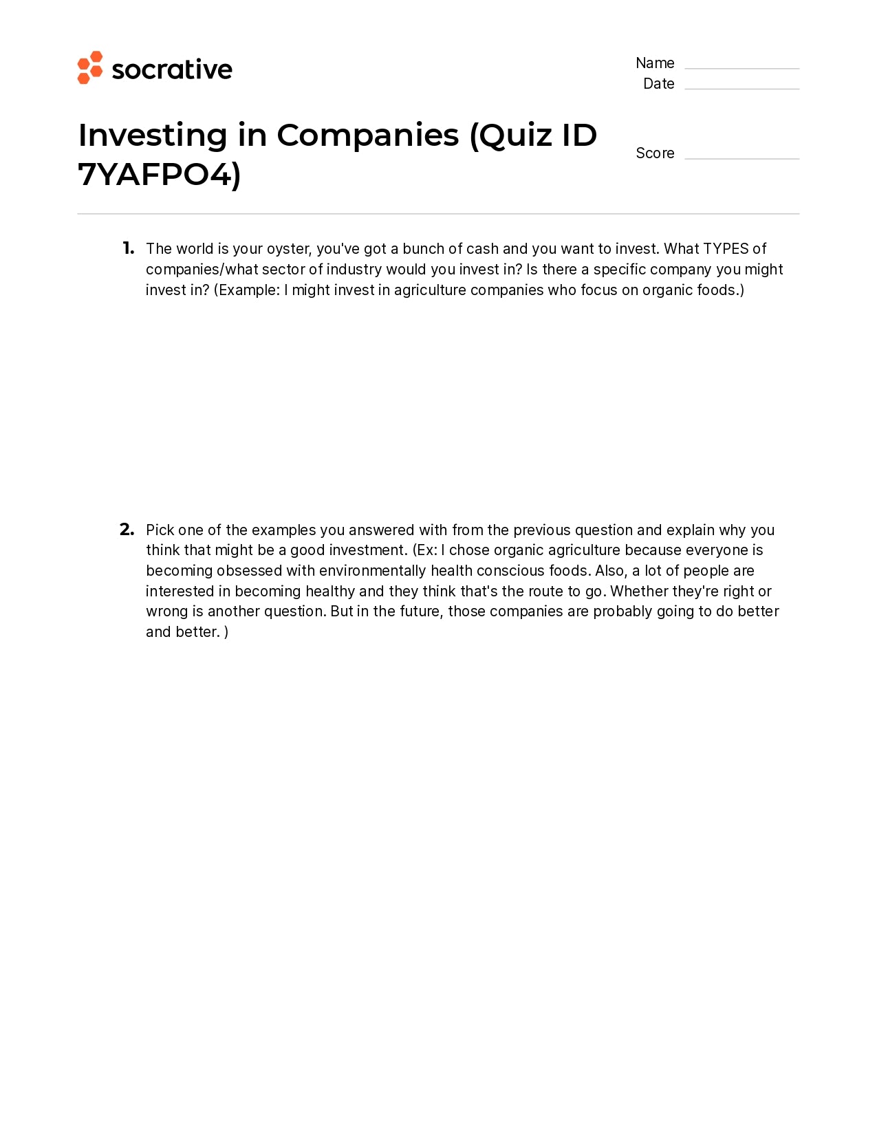 Investing In Companies