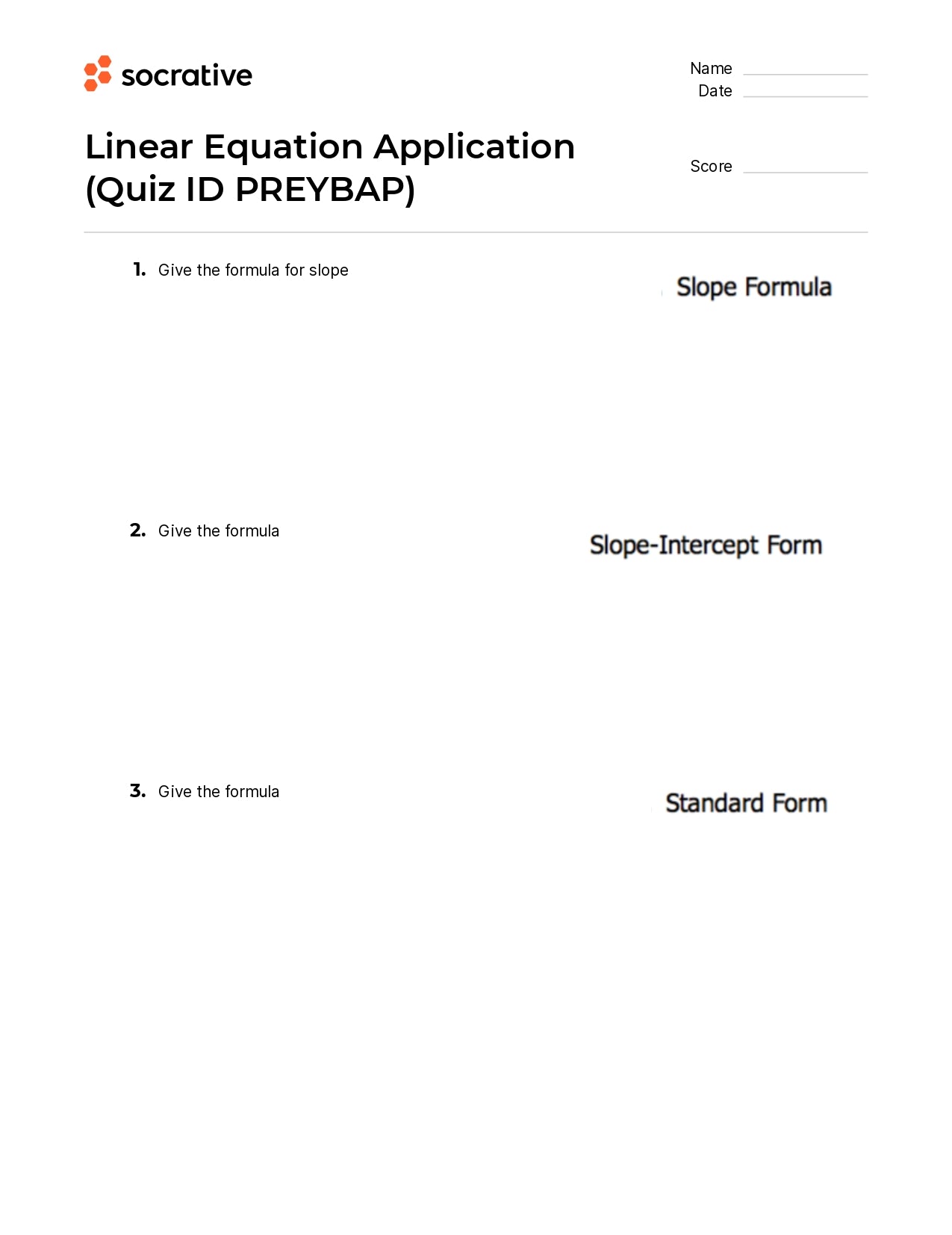 Linear Equation Application