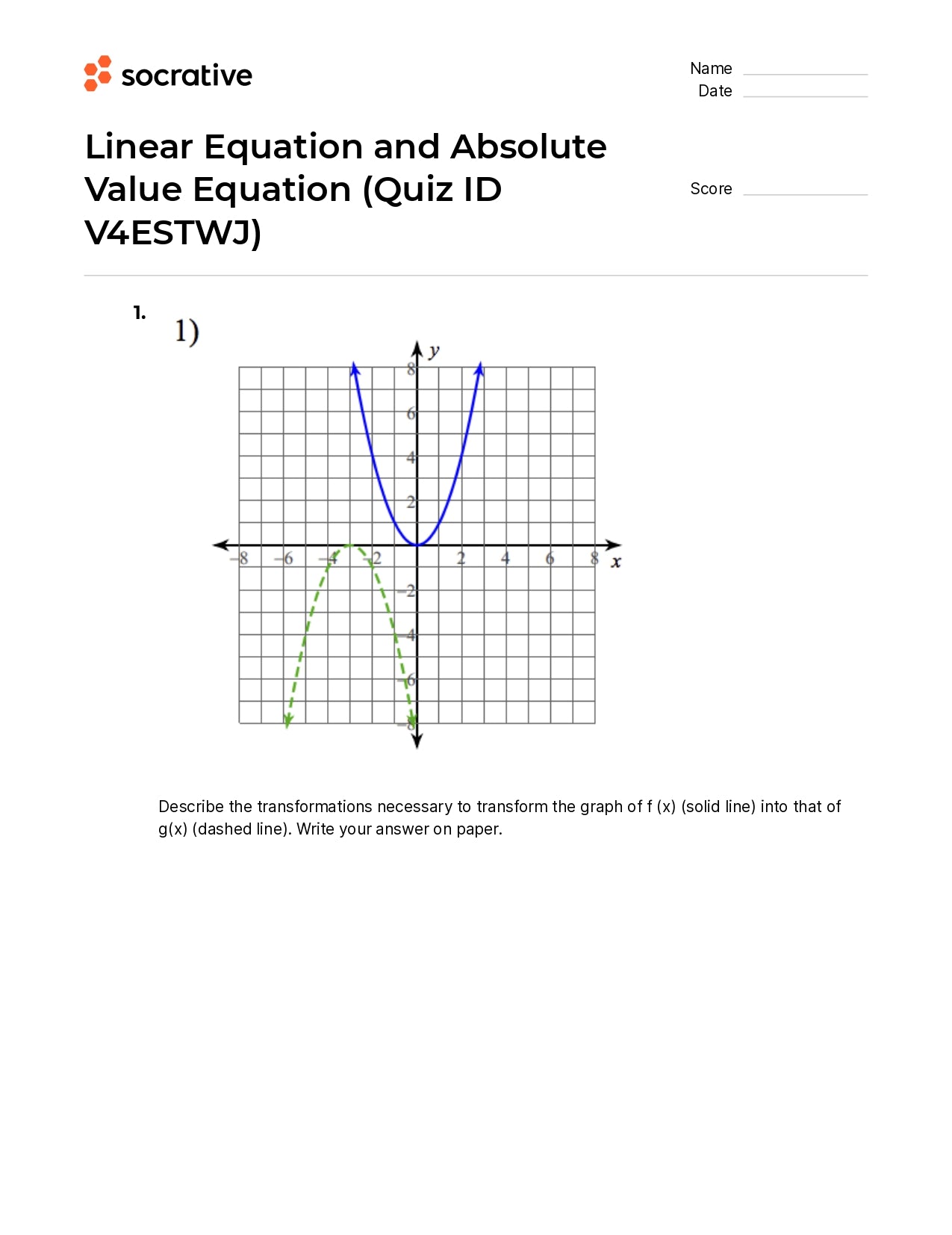 Linear Equation And Absolute Value Equation