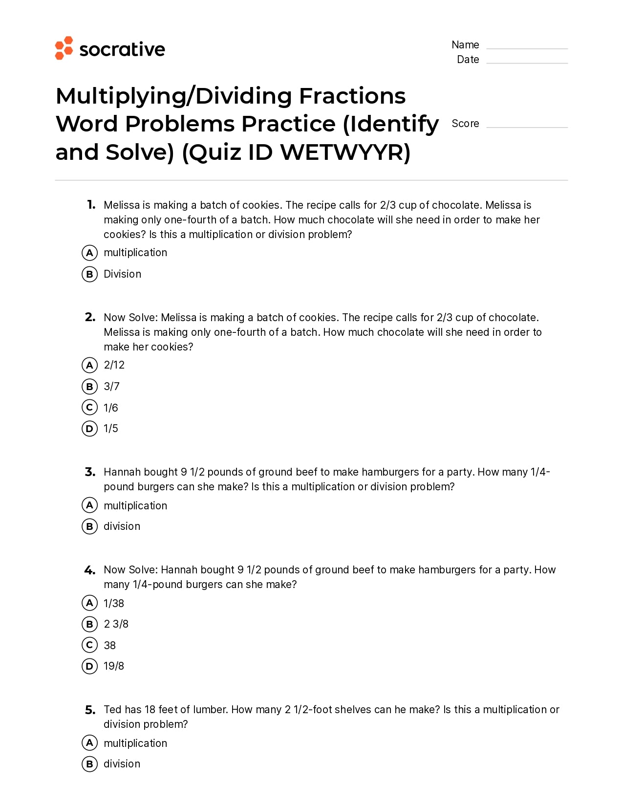 Multiplying Fraction Problem Solving Multiplying Fractions Word Problems Halloween Operations Of Fractions