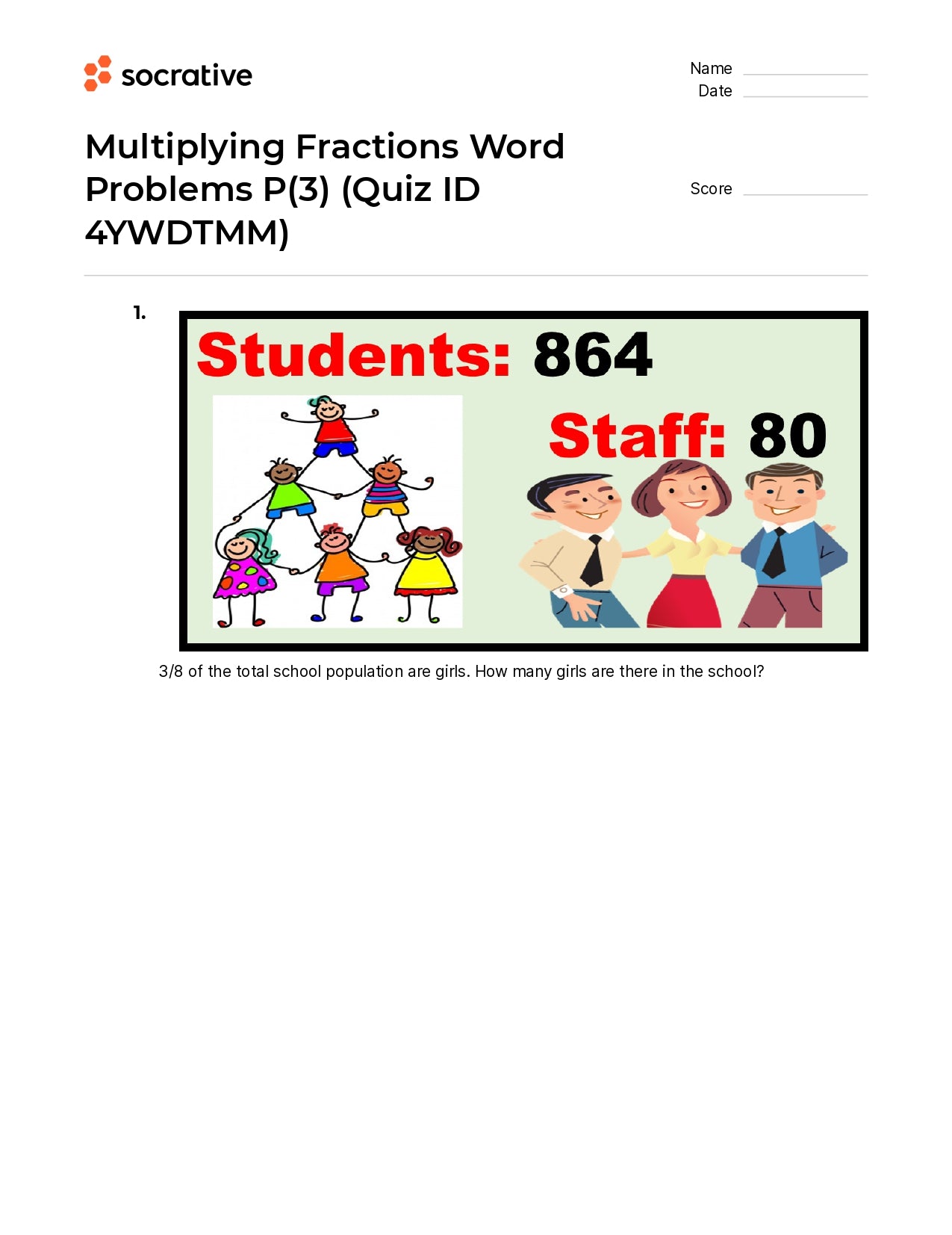 Multiplying Fractions Word Problems P(3)