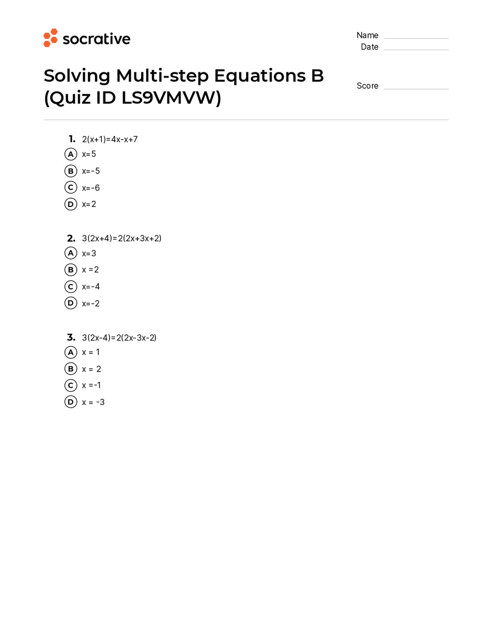 solving-multi-step-equations-b-quiz-shop