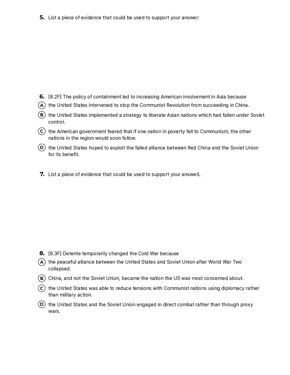 Us History From 1877 The Cold War In Europe And Asia (1945-1980) – Quiz ...